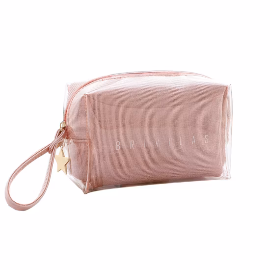 Borsa per trucco da donna impermeabile Borsa da regalo cosmetica da donna carina Borsa per cosmetici replica trasparente colorata in PVC trasparente olografico o TPU da viaggio di moda di lusso