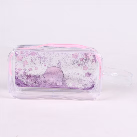 Borsa per trucco da viaggio in EVA impermeabile personalizzata Borse con cerniera cosmetica trasparente in PVC