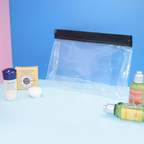 Borsa da taglio angolare in EVA con cerniera con taglio ad angolo Borsa con cerniera in plastica